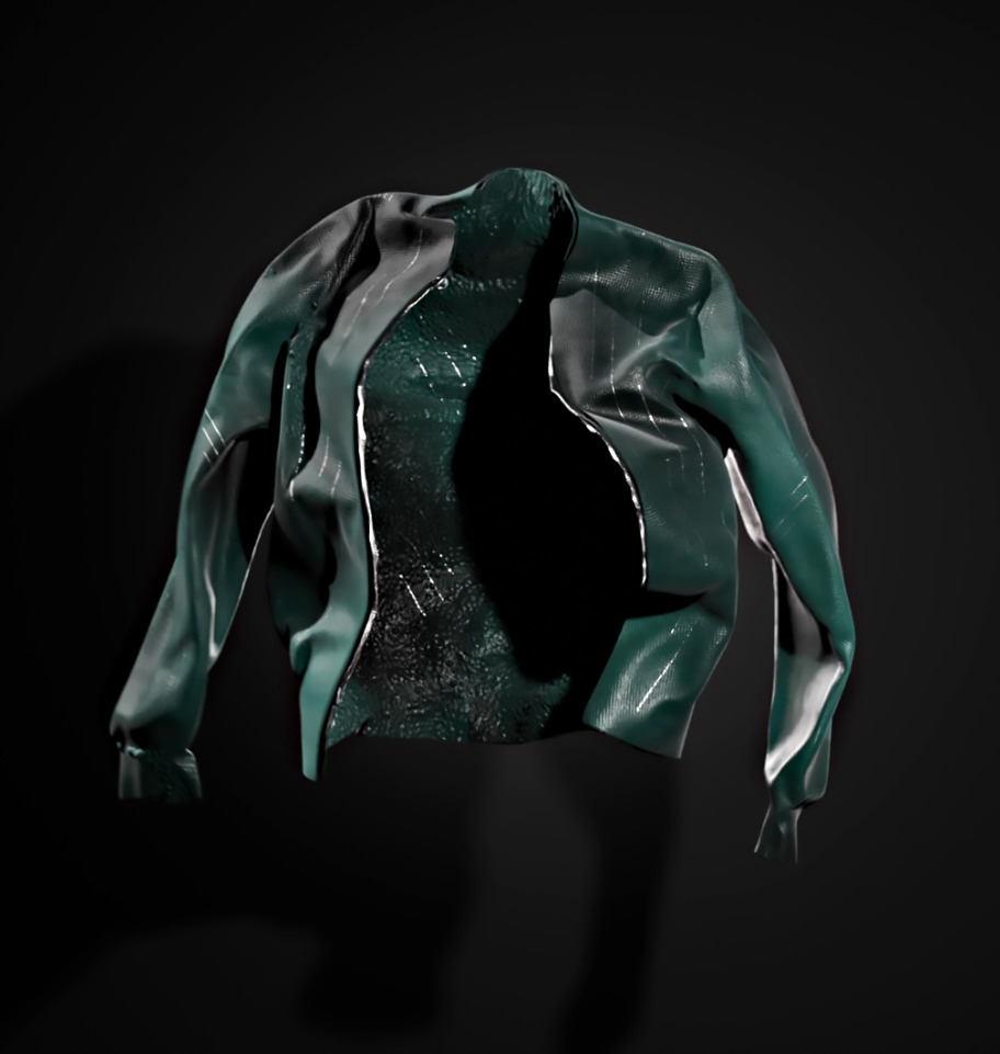 3d Jacket cloth effect 3D model_5