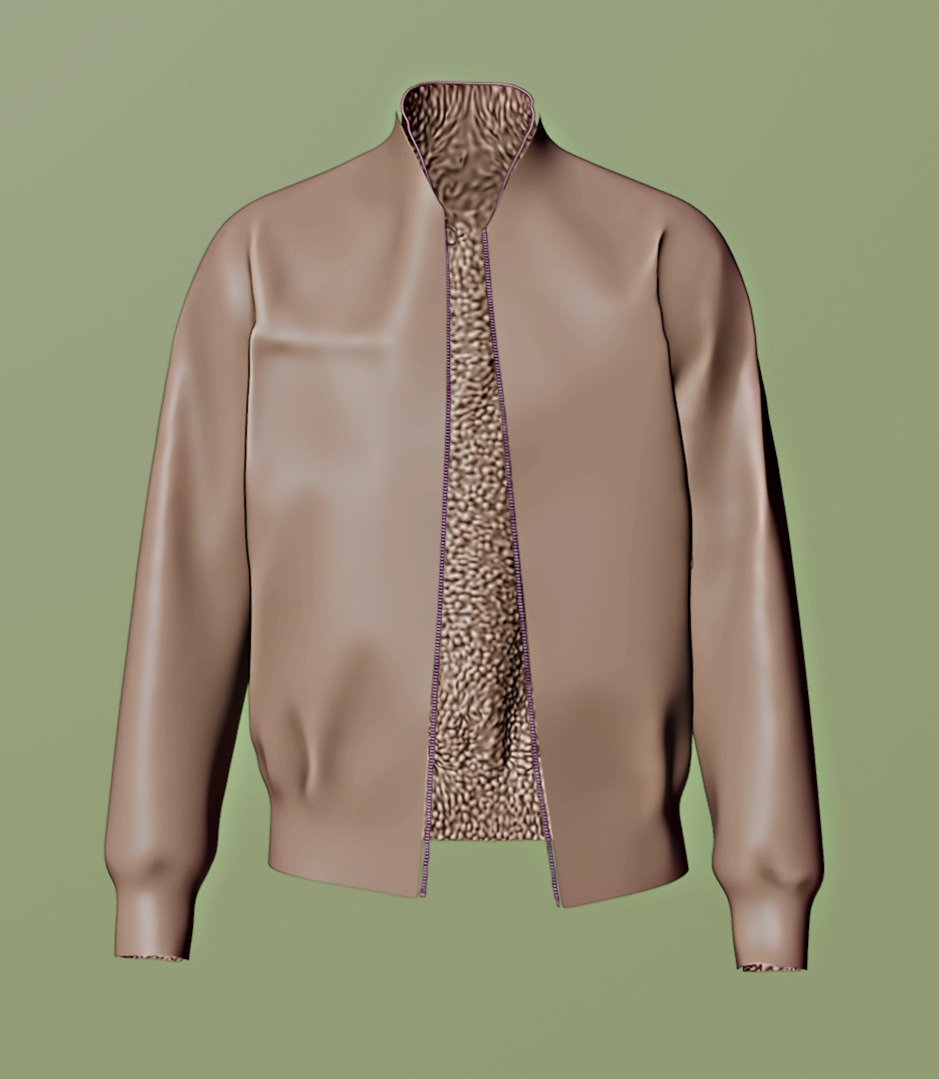 3d Jacket cloth effect 3D model_2