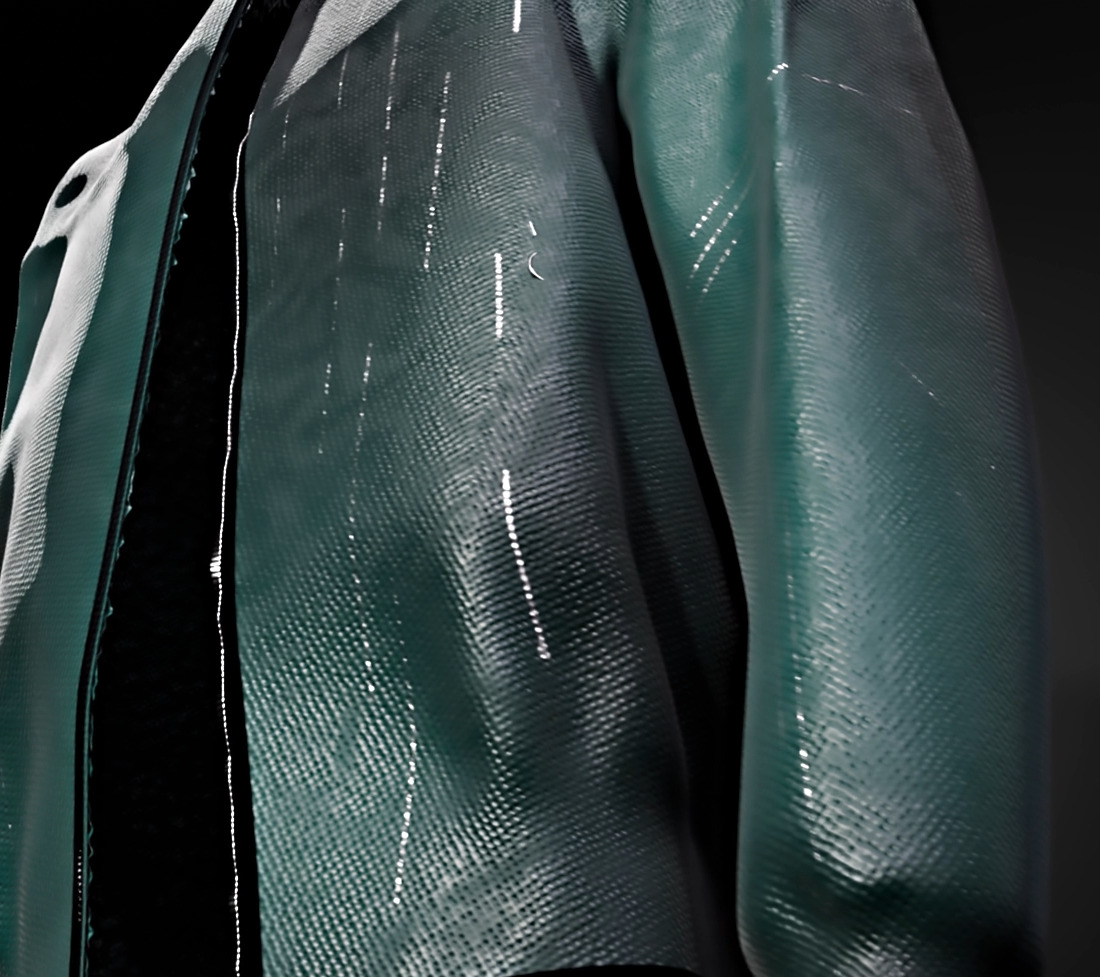 3d Jacket cloth effect 3D model_3