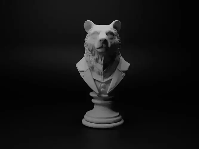 Bear Animal Bust Chess