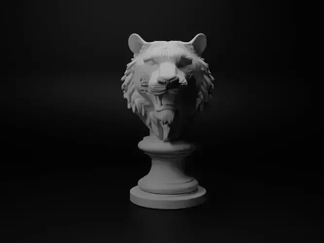 Bengal Tiger Animal Bust Chess