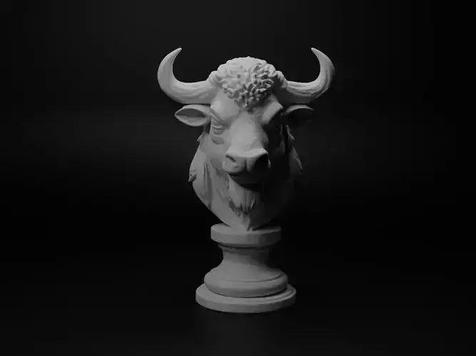 Bison Animal Bust Chess