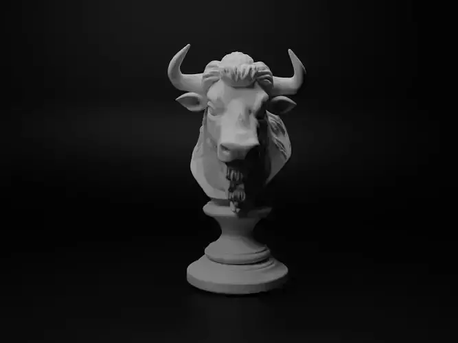 Bison Animal Bust Chess