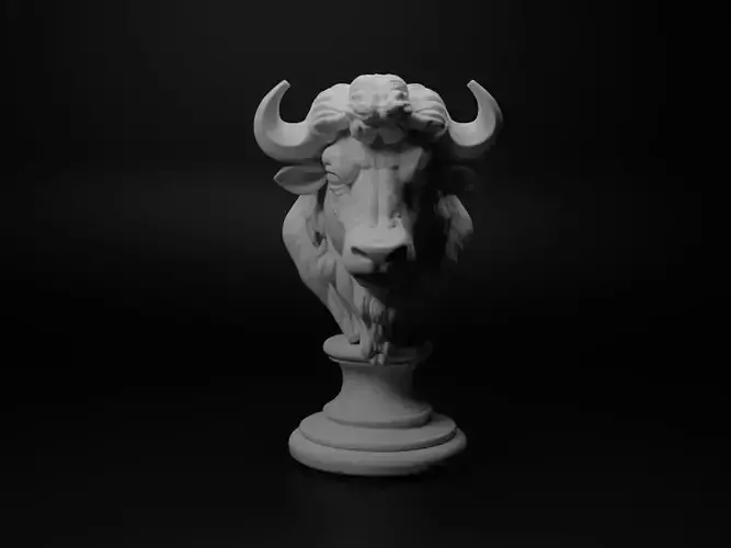 Bison Animal Bust Chess