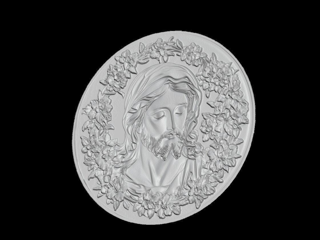 Jesus Christ in Floral Serenity 3D print model_2