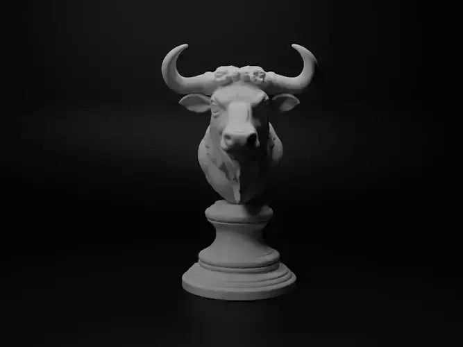 Buffalo Animal Bust Chess