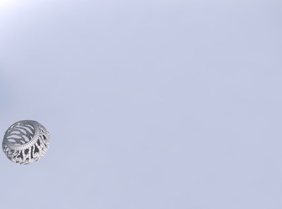 Bowl wide high with twisted smooth cuts long neck 3D print model_6