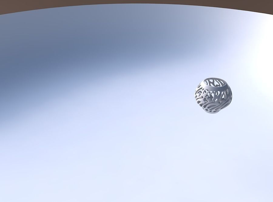 Bowl wide high with twisted smooth cuts long neck 3D print model_3