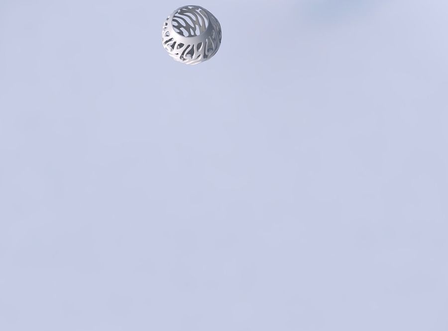 Bowl wide high with twisted smooth cuts long neck 3D print model_2