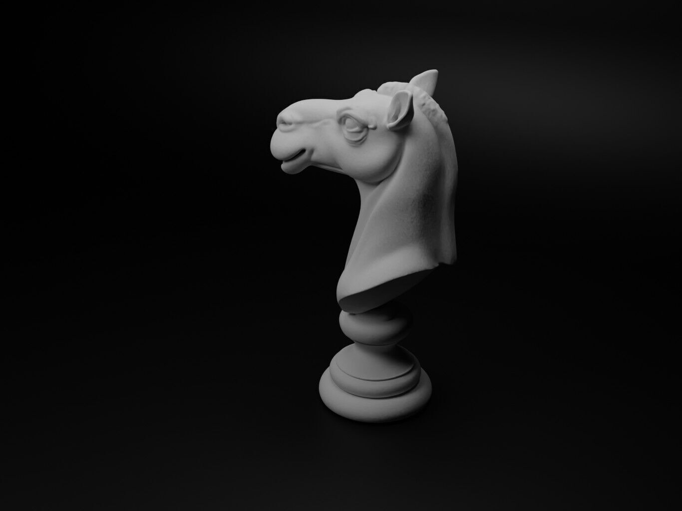 Camel Animal Bust Chess 3D print model_1