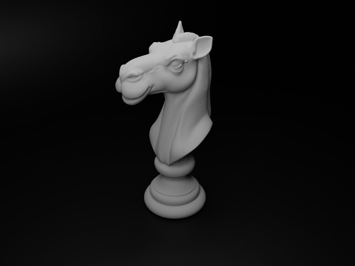Camel Animal Bust Chess 3D print model_2