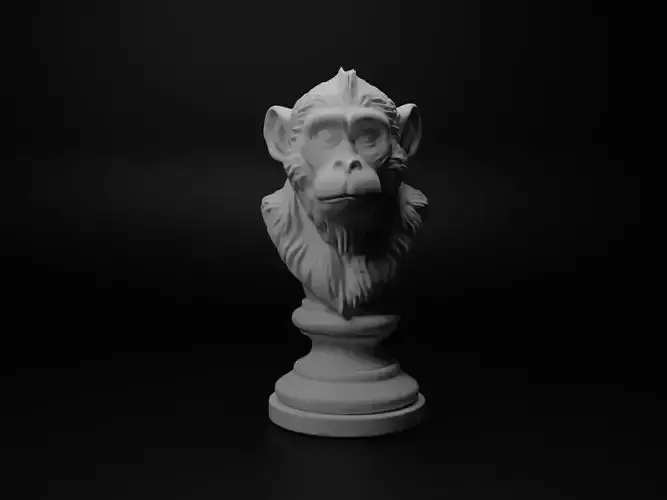 Capuchin Monkey Animal Bust Chess