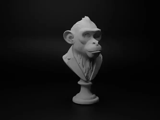 Capuchin Monkey Animal Bust Chess