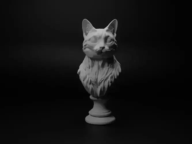 Cat Animal Bust Chess