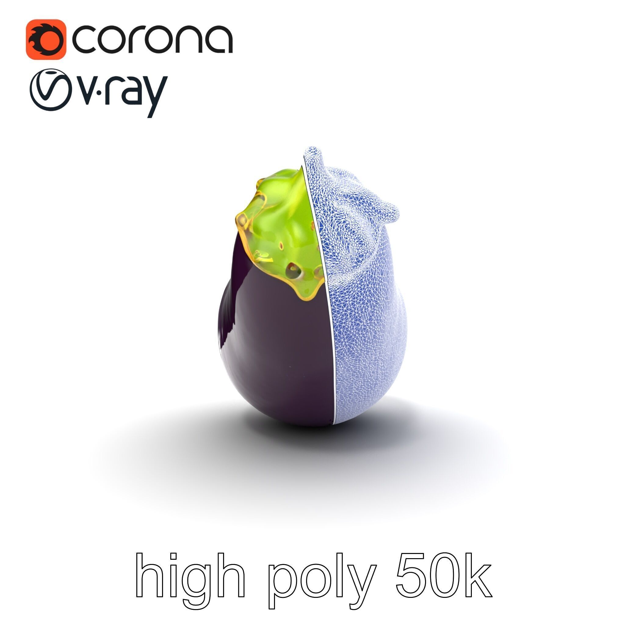 Eggplant Vegetable D HighResolution Model Pack Low-poly 3D model_19