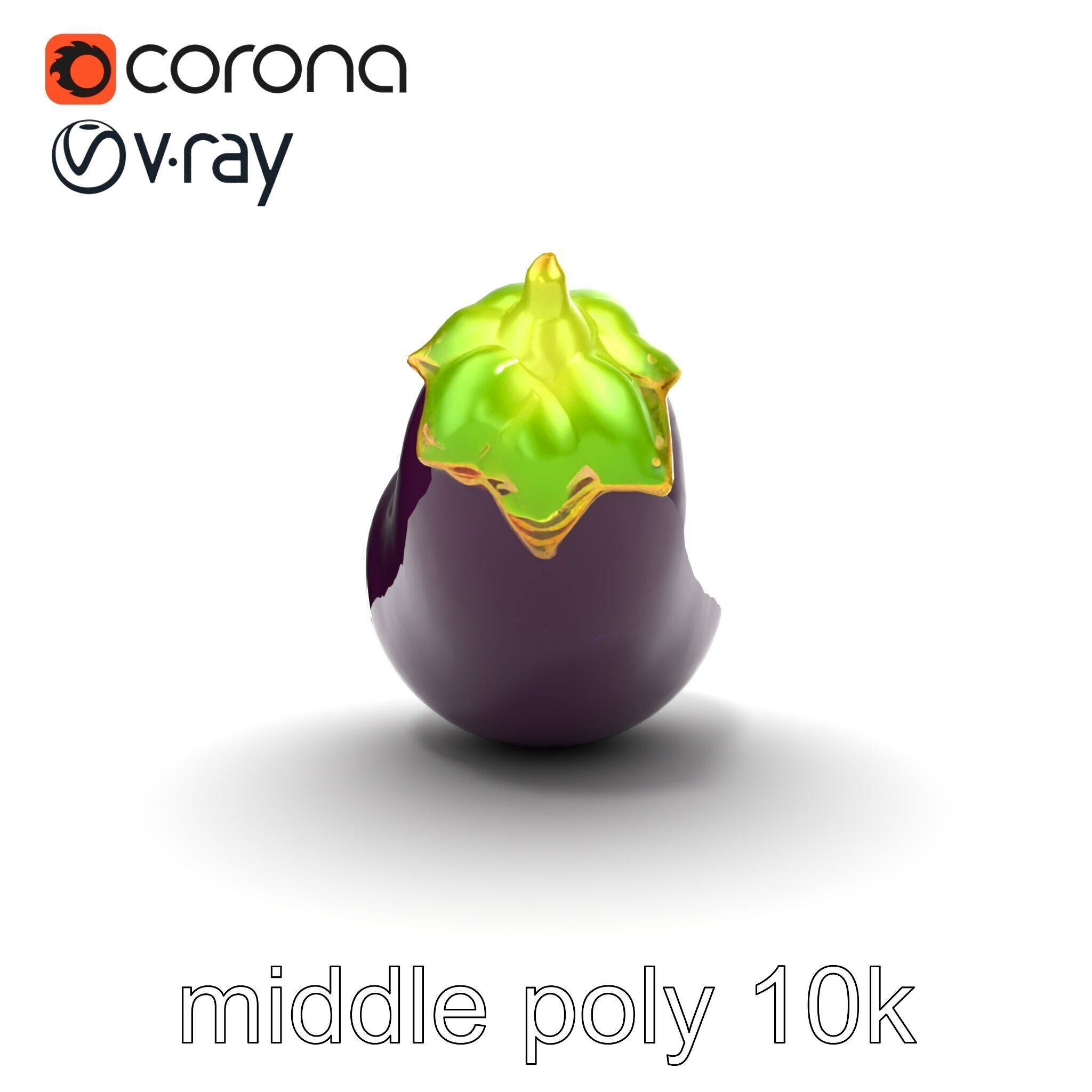 Eggplant Vegetable D HighResolution Model Pack Low-poly 3D model_21