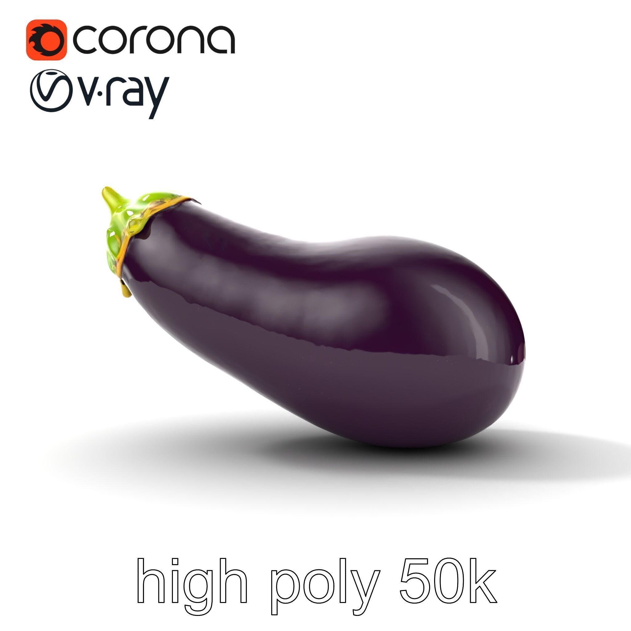 Eggplant Vegetable D HighResolution Model Pack Low-poly 3D model_20