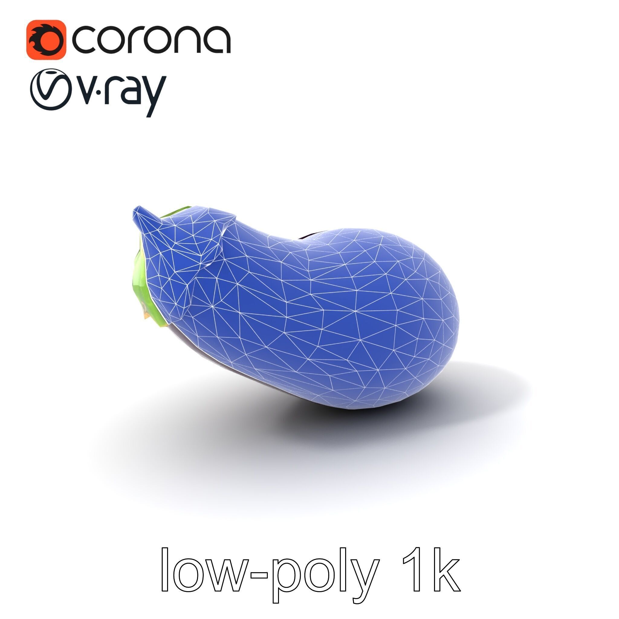Eggplant Vegetable D HighResolution Model Pack Low-poly 3D model_7