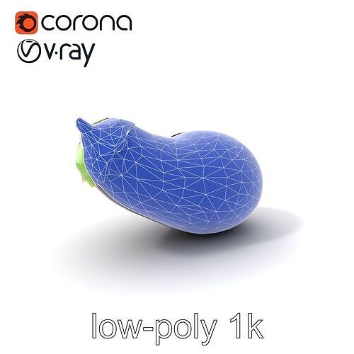 Eggplant Vegetable D HighResolution Model Pack Low-poly 3D model 7
