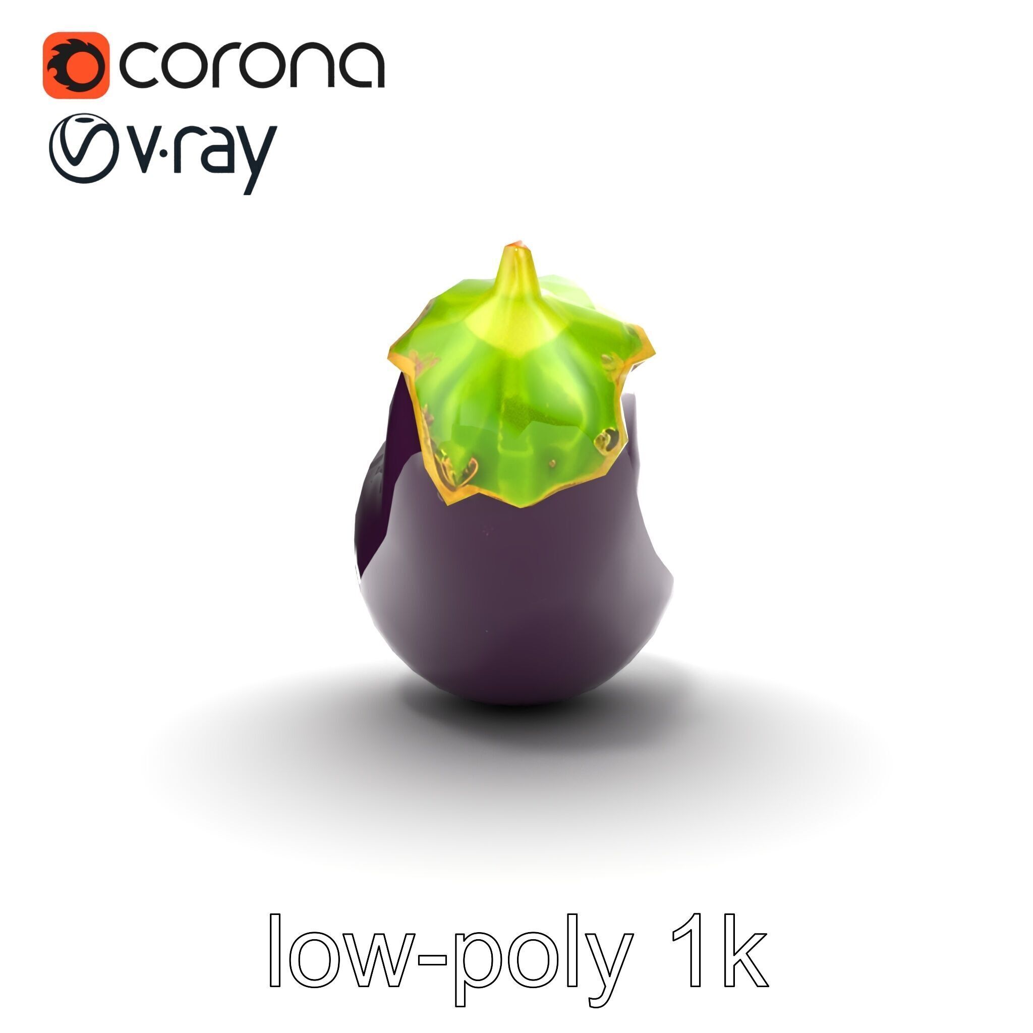 Eggplant Vegetable D HighResolution Model Pack Low-poly 3D model_27