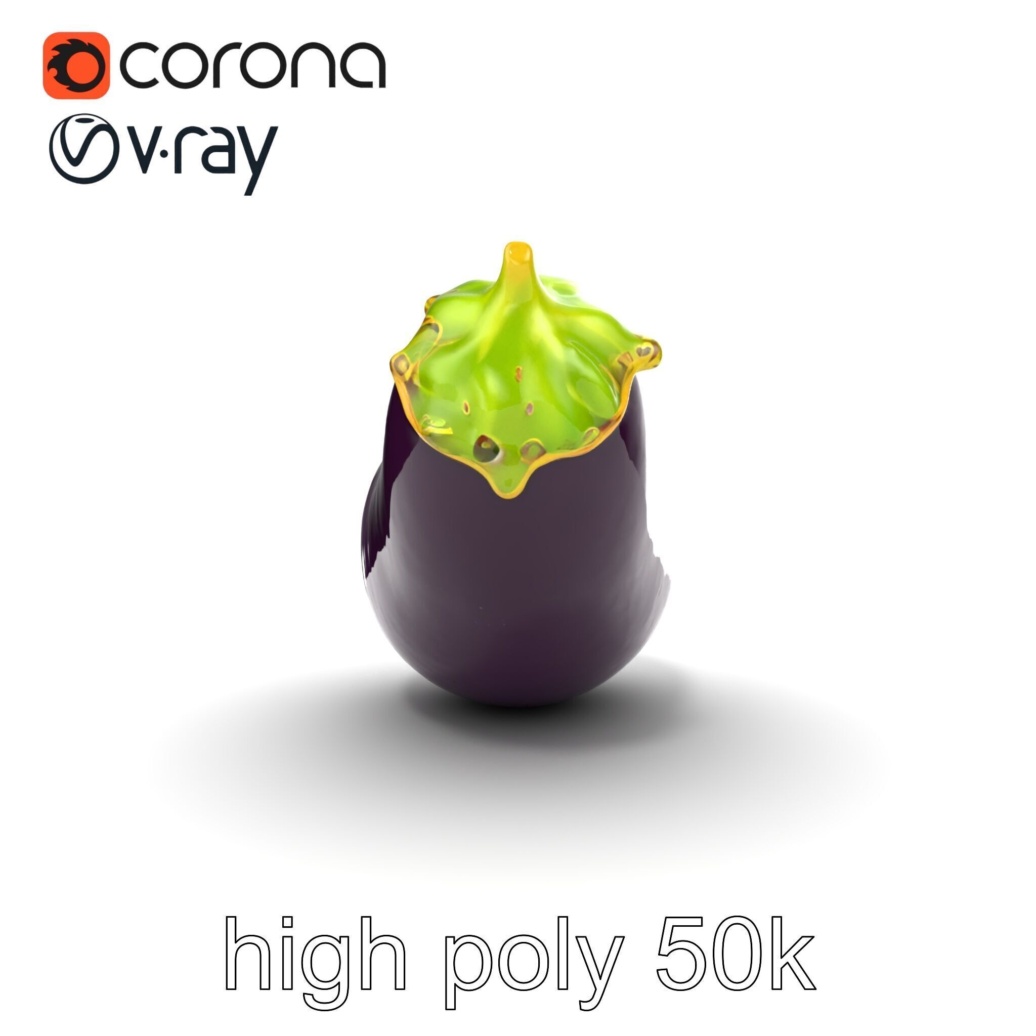 Eggplant Vegetable D HighResolution Model Pack Low-poly 3D model_22