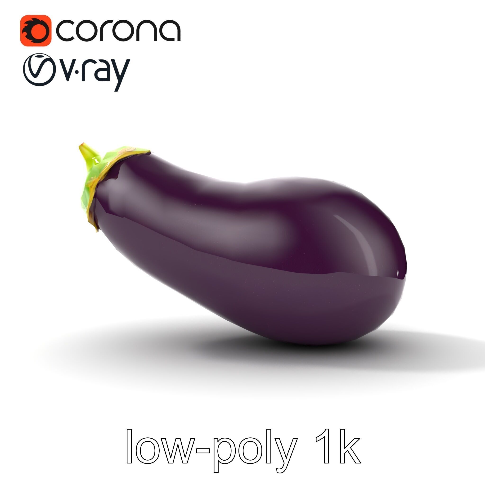 Eggplant Vegetable D HighResolution Model Pack Low-poly 3D model_16