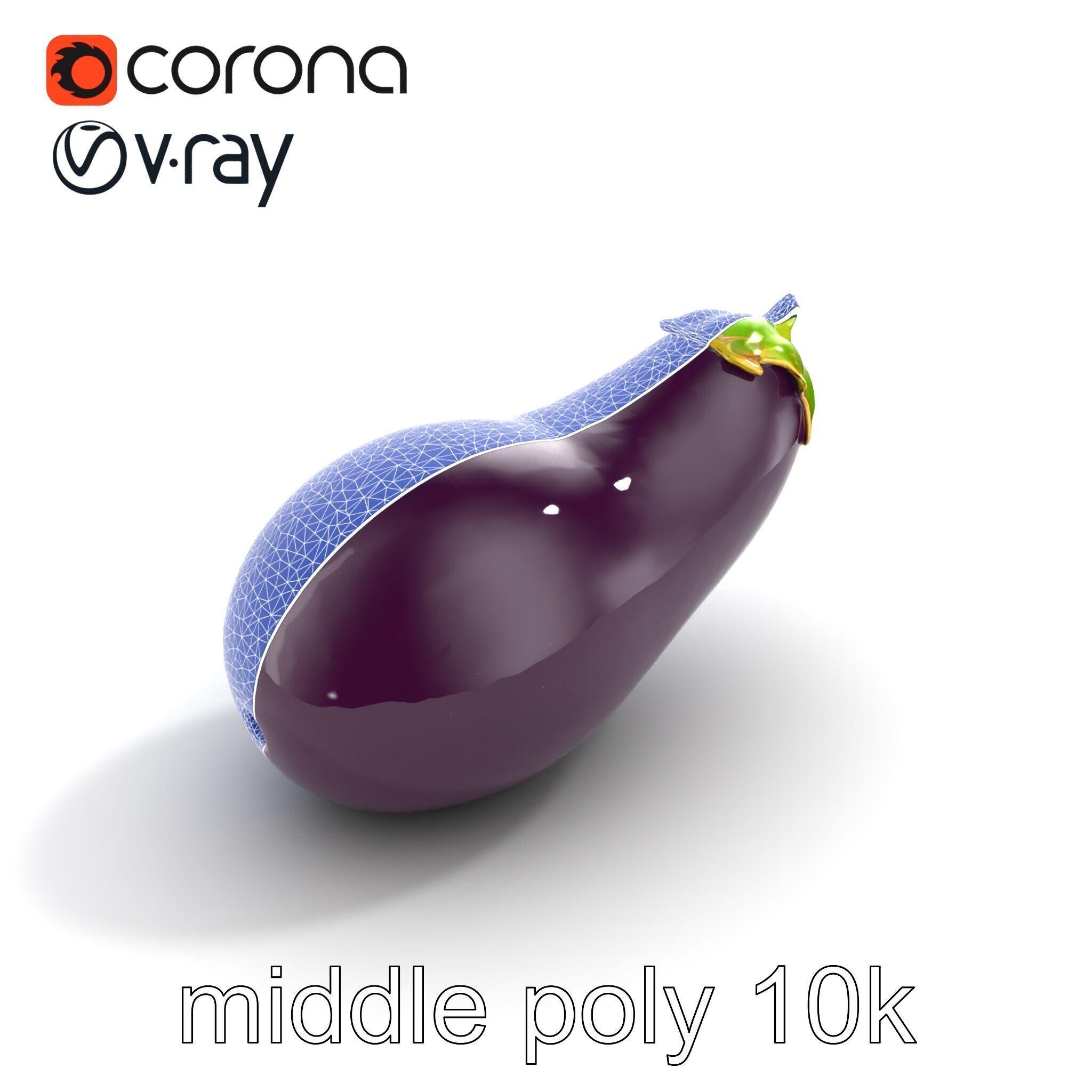Eggplant Vegetable D HighResolution Model Pack Low-poly 3D model_26