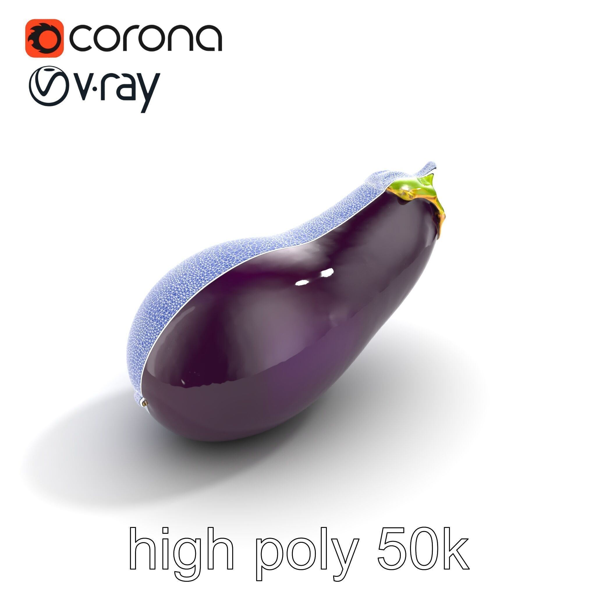 Eggplant Vegetable D HighResolution Model Pack Low-poly 3D model_14