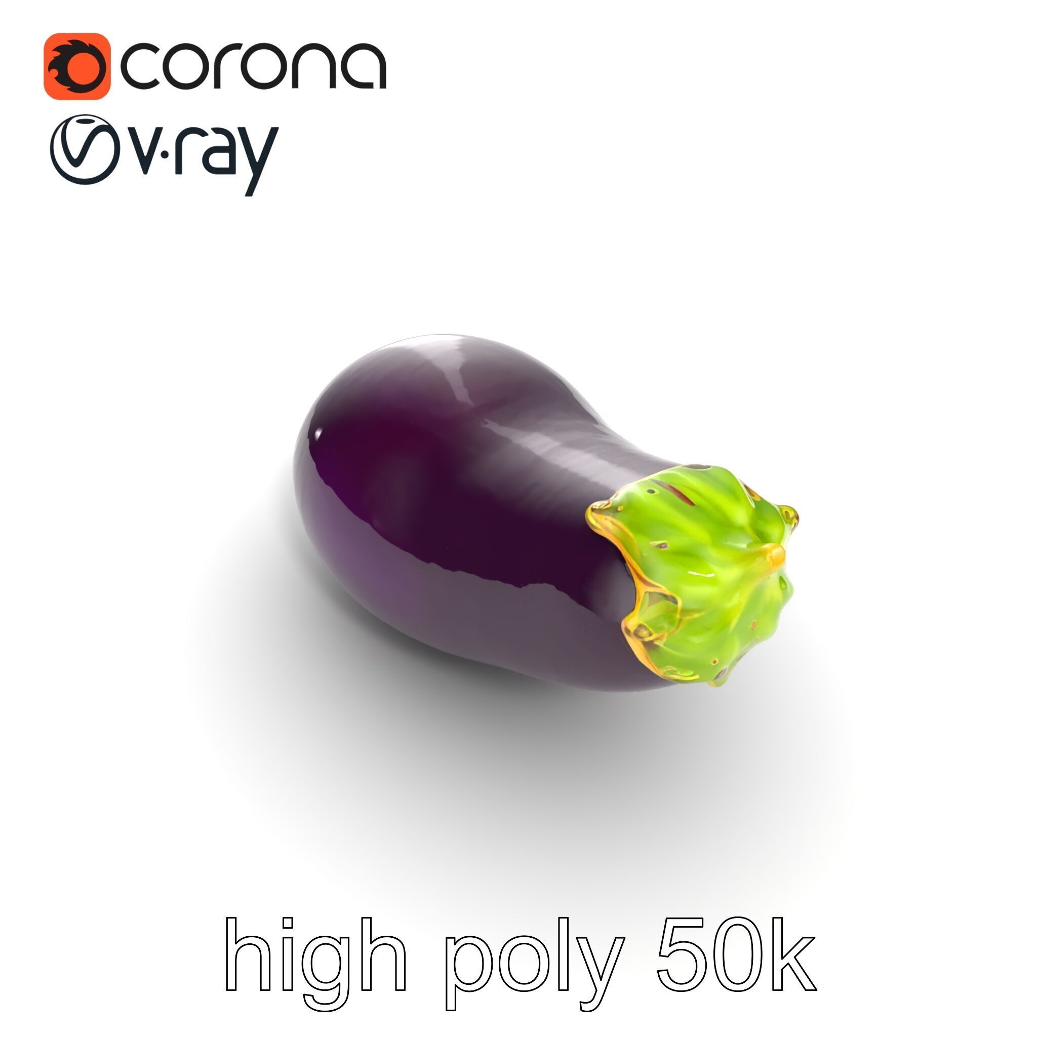Eggplant Vegetable D HighResolution Model Pack Low-poly 3D model_17