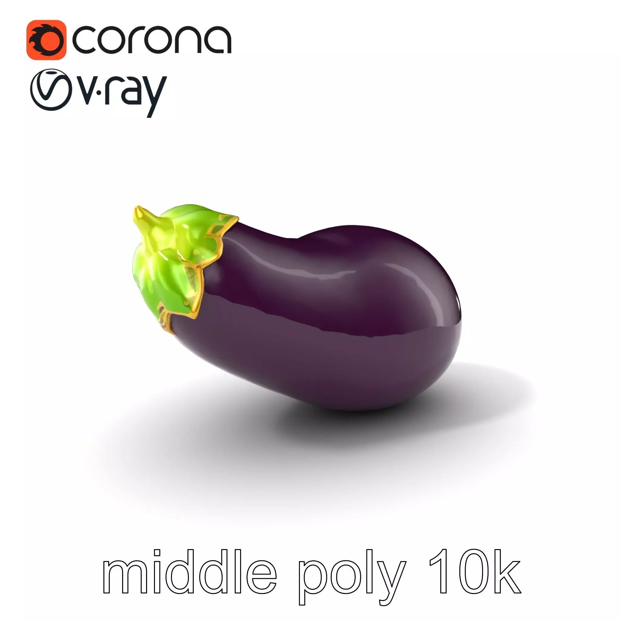 Eggplant Vegetable D HighResolution Model Pack Low-poly 3D model_0