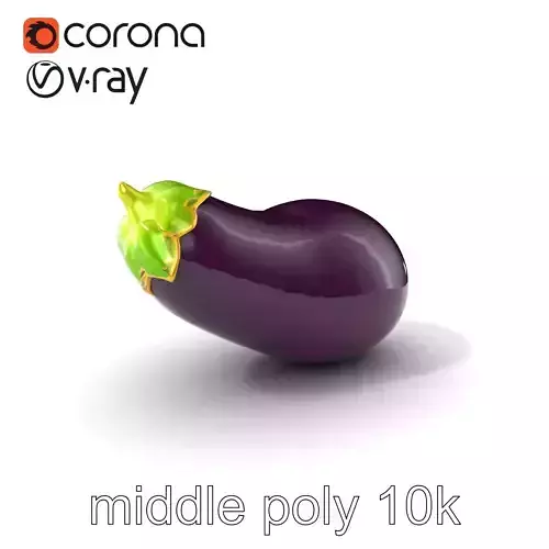 Eggplant Vegetable D HighResolution Model Pack