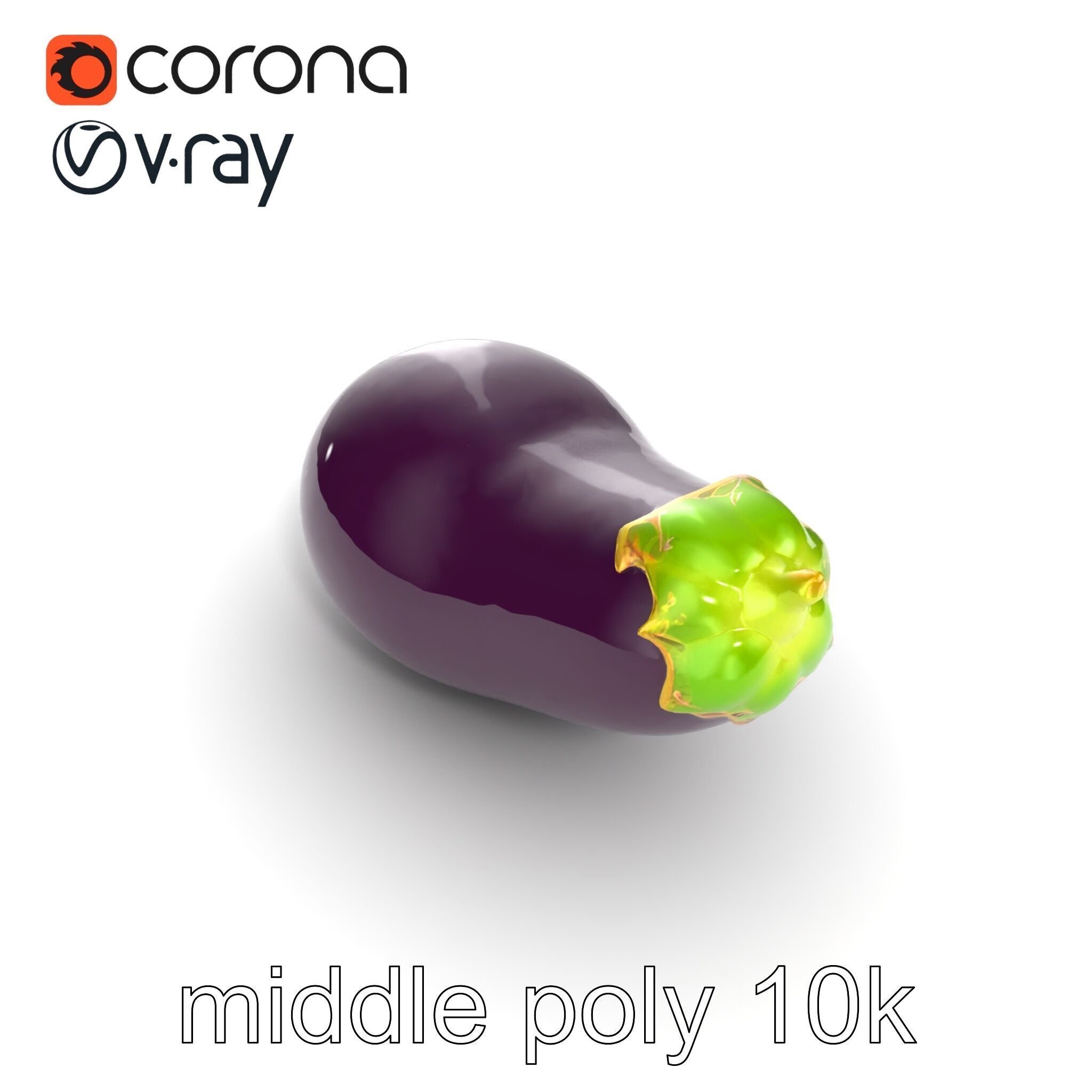 Eggplant Vegetable D HighResolution Model Pack Low-poly 3D model_13