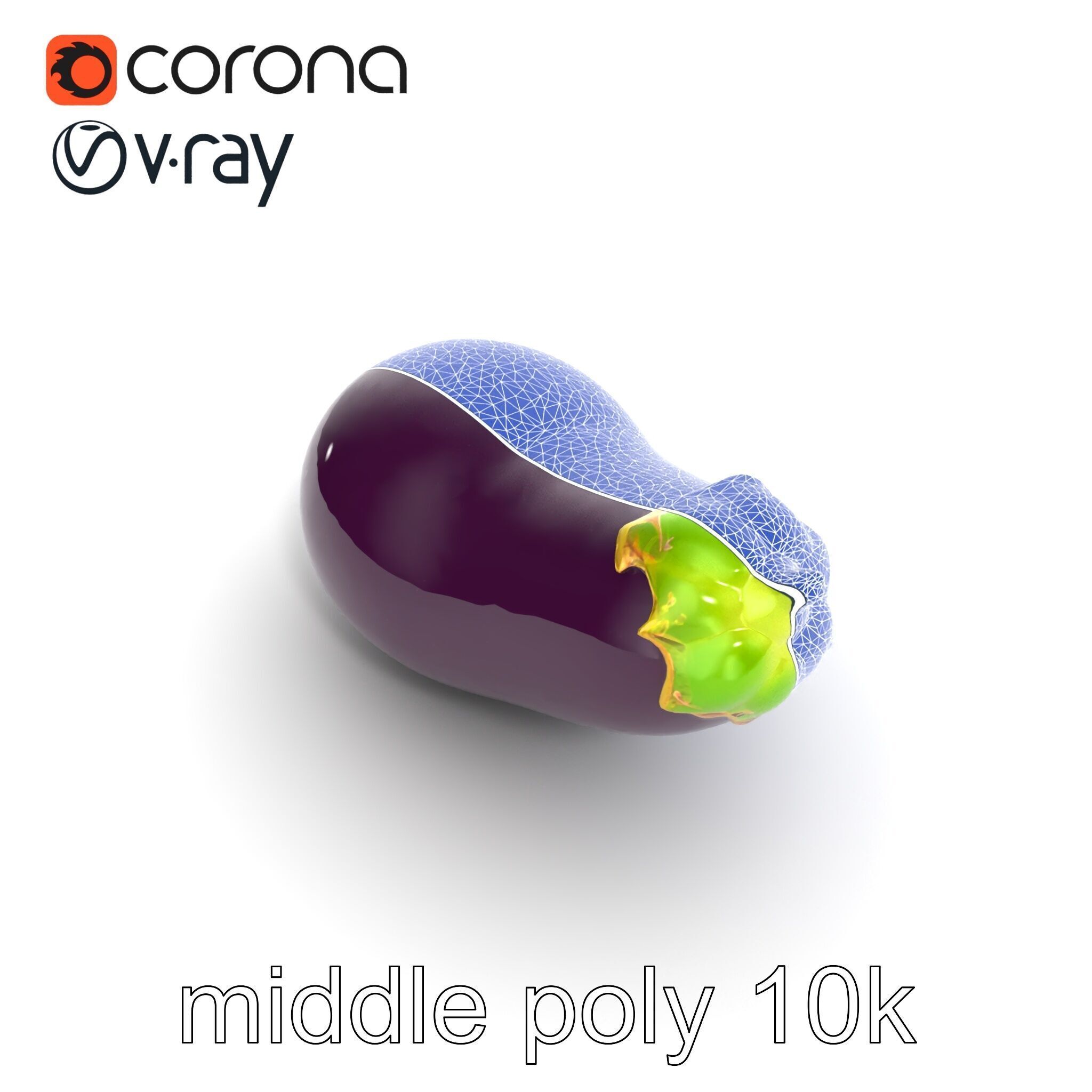 Eggplant Vegetable D HighResolution Model Pack Low-poly 3D model_12