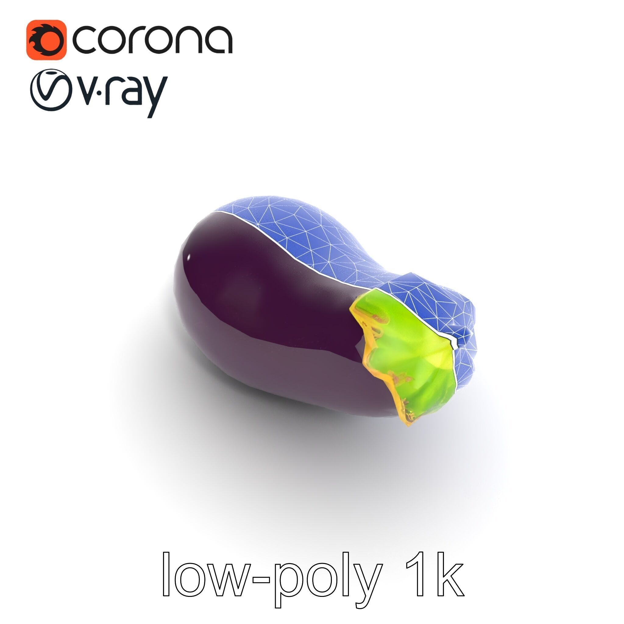 Eggplant Vegetable D HighResolution Model Pack Low-poly 3D model_31