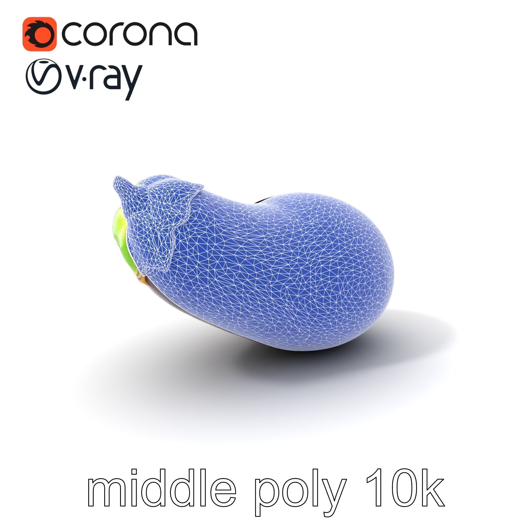 Eggplant Vegetable D HighResolution Model Pack Low-poly 3D model_6