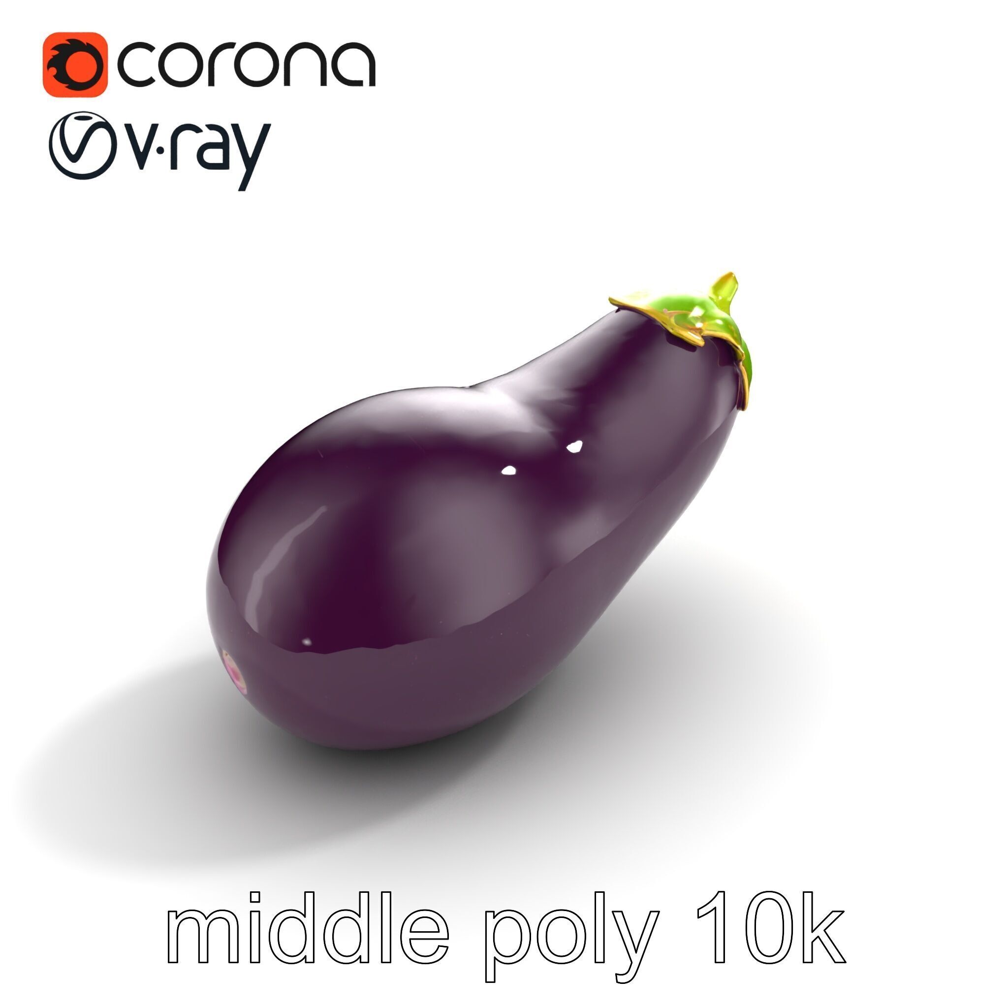 Eggplant Vegetable D HighResolution Model Pack Low-poly 3D model_8
