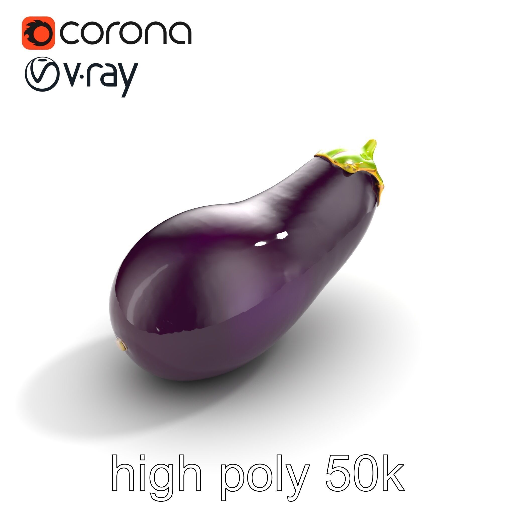 Eggplant Vegetable D HighResolution Model Pack Low-poly 3D model_28