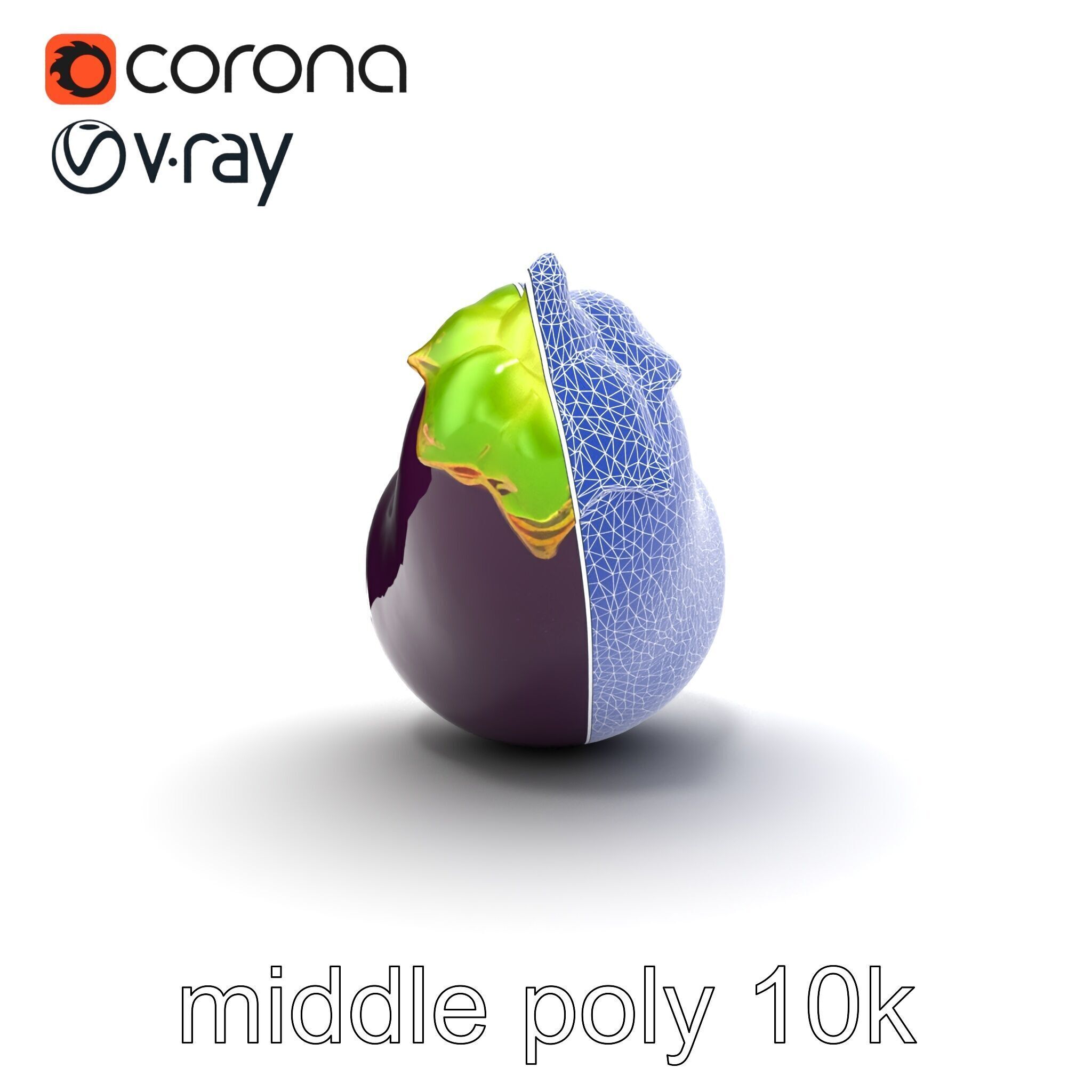 Eggplant Vegetable D HighResolution Model Pack Low-poly 3D model_25