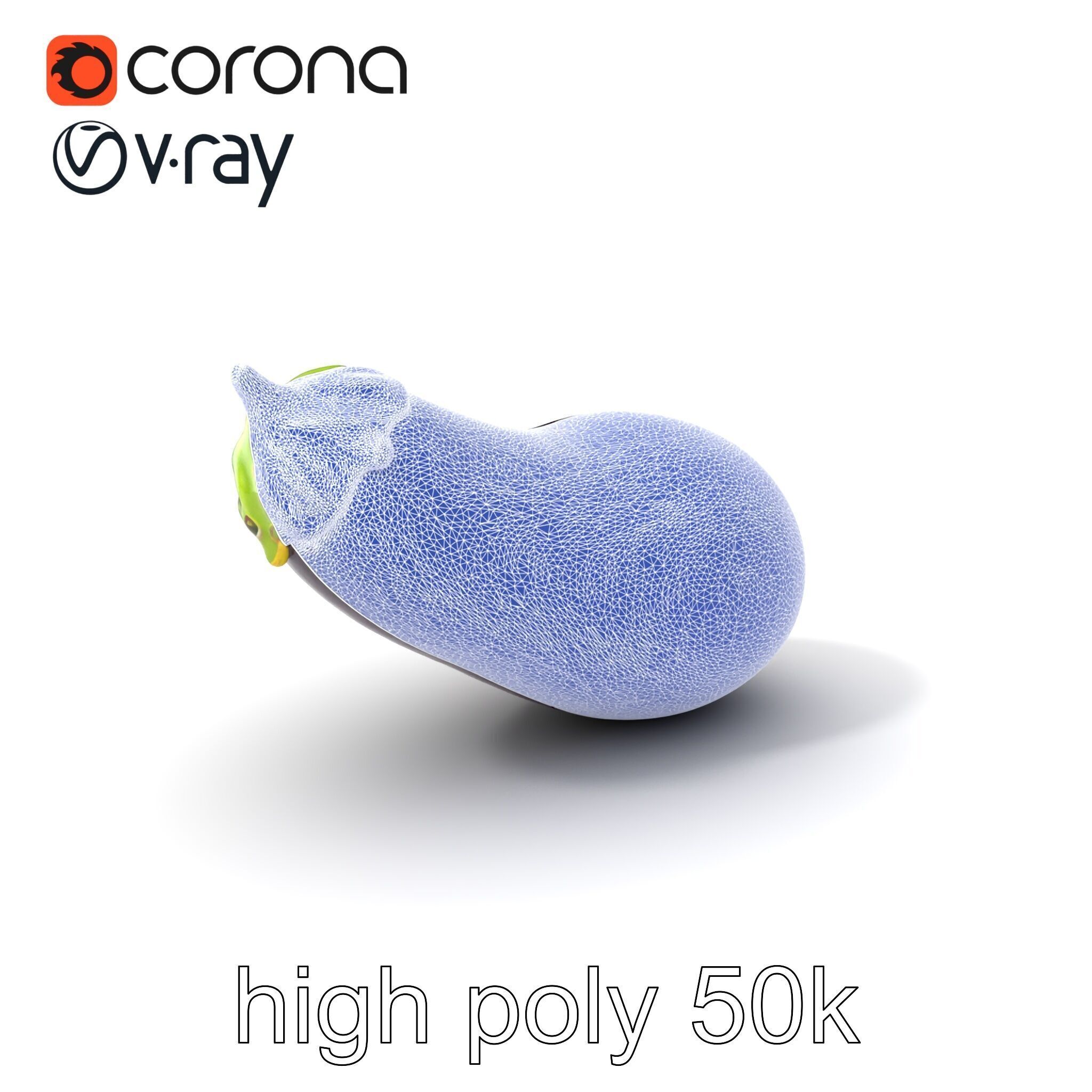Eggplant Vegetable D HighResolution Model Pack Low-poly 3D model_10