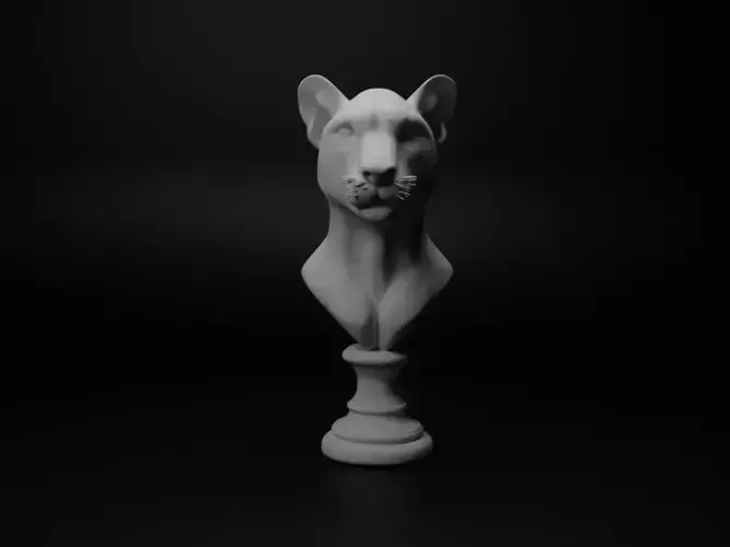 Cheetah Animal Bust Chess
