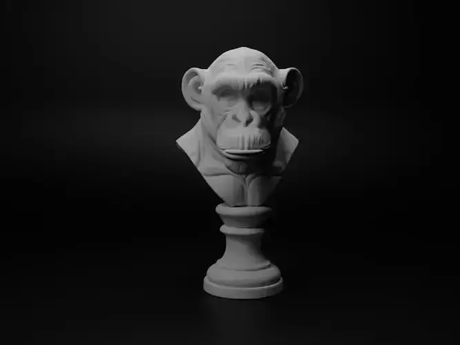 Chimpanzee Animal Bust Chess