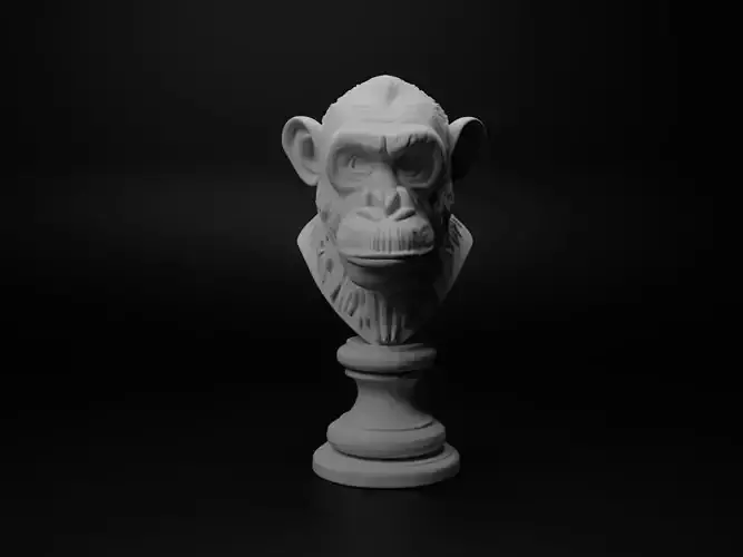 Chimpanzee Animal Bust Chess