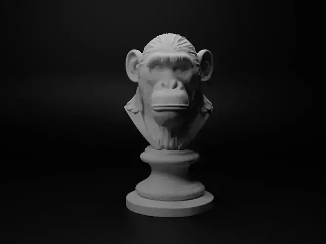 Chimpanzee Animal Bust Chess