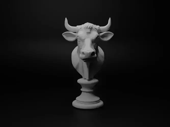 Cow Animal Bust Chess