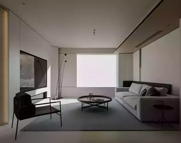 Modern living and dining room