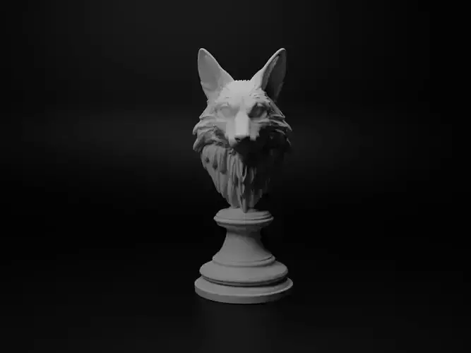 Coyote Animal Bust Chess