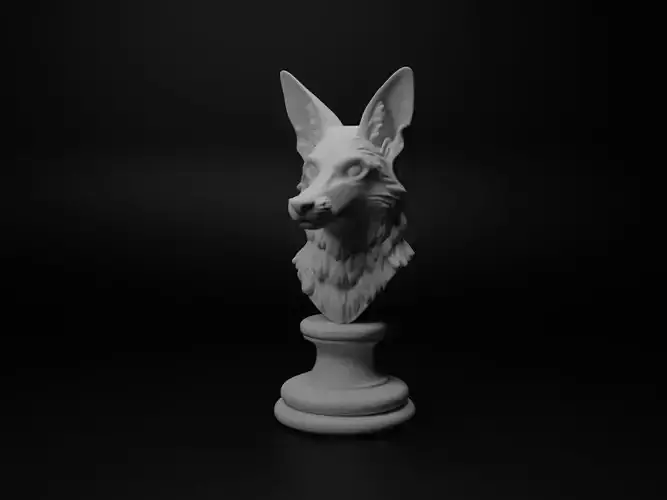 Coyote Animal Bust Chess