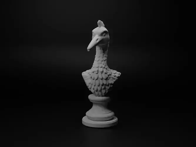 Crane Animal Bust Chess