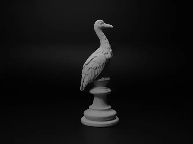 Crane Animal Bust Chess