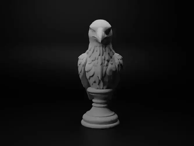 Crow Animal Bust Chess